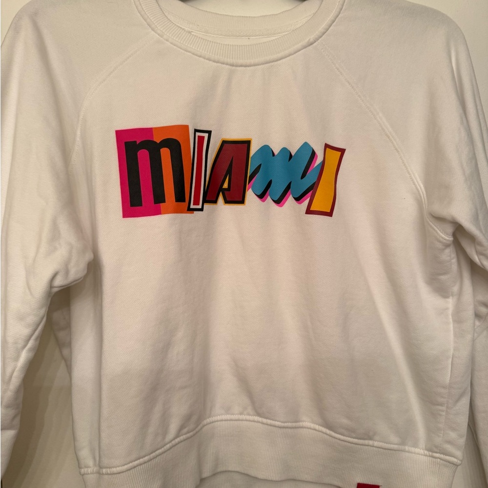Kids White Graphic Sweatshirt